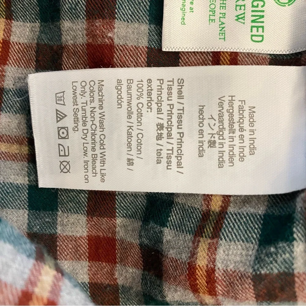 J Crew Men’s Long Sleeve Slim Fit Button Down Shirt. Large. Green Plaid.‎ Cotton